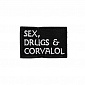 Нашивка на липучке "Sex, Drugs & Corvalol", фон черный