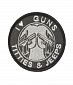 Нашивка на липучке "I*Guns Titties & Jeeps", круглая