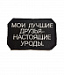 Нашивка на липучке "Мои Лучшие Друзья...", прямоуг., фон черный