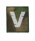 Нашивка на липучке "V", фон GreenZone