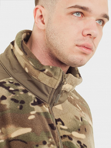 350/Кофта флисовая тактическая без капюшона, multicam